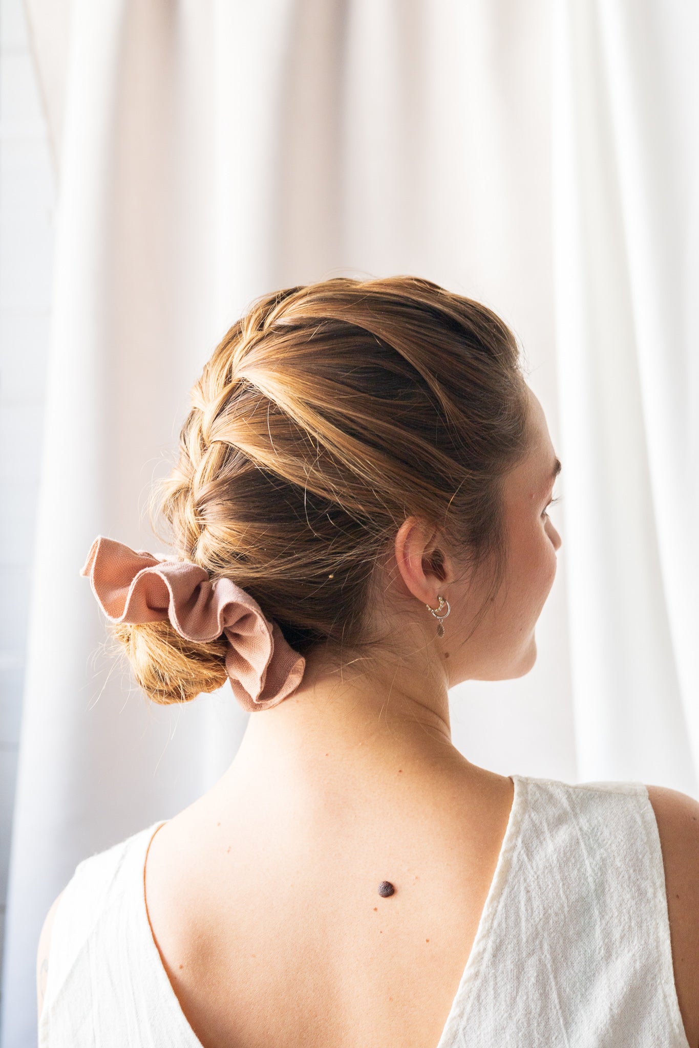 Linen Stitched Scrunchie