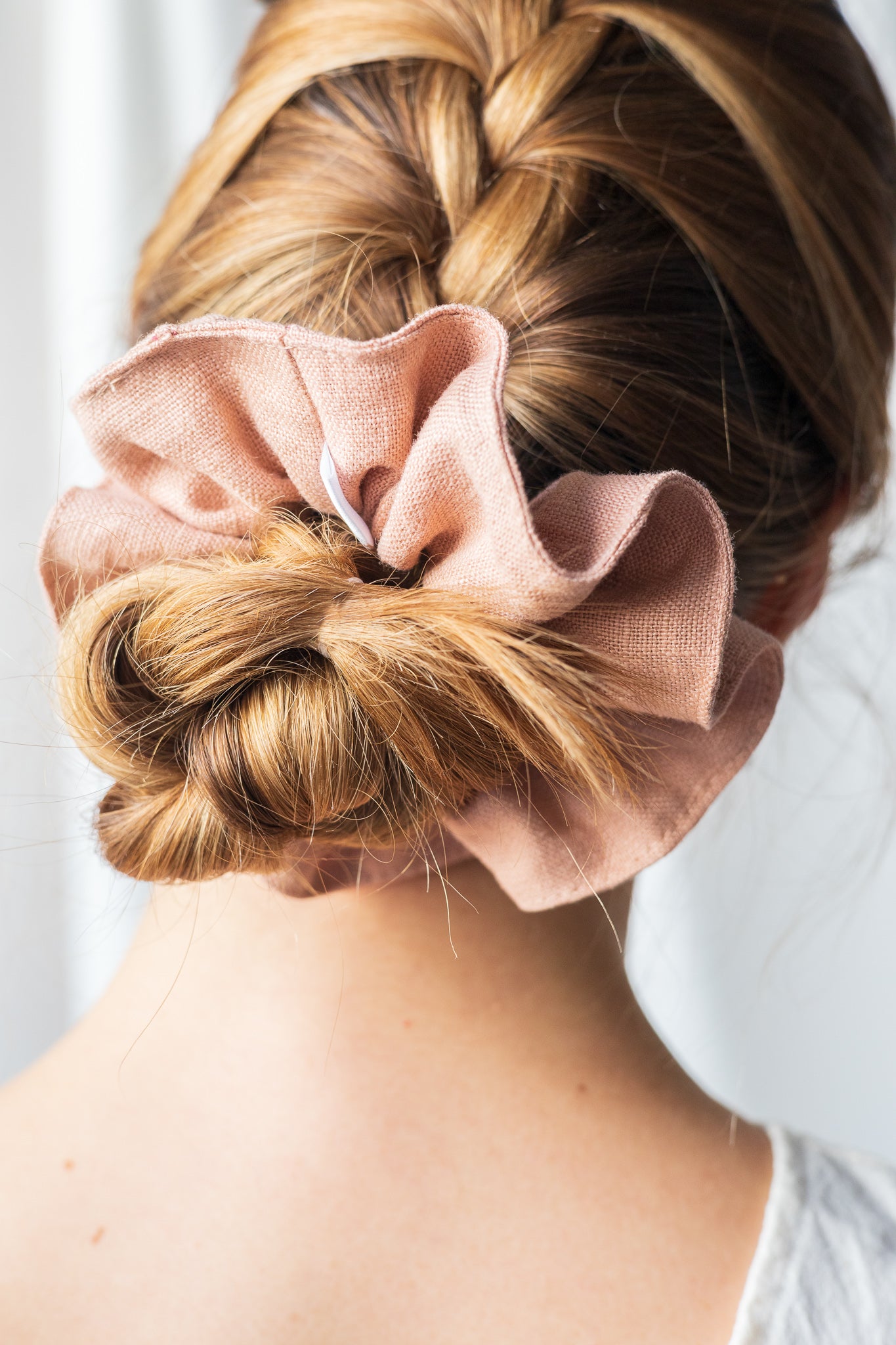 Linen Stitched Scrunchie
