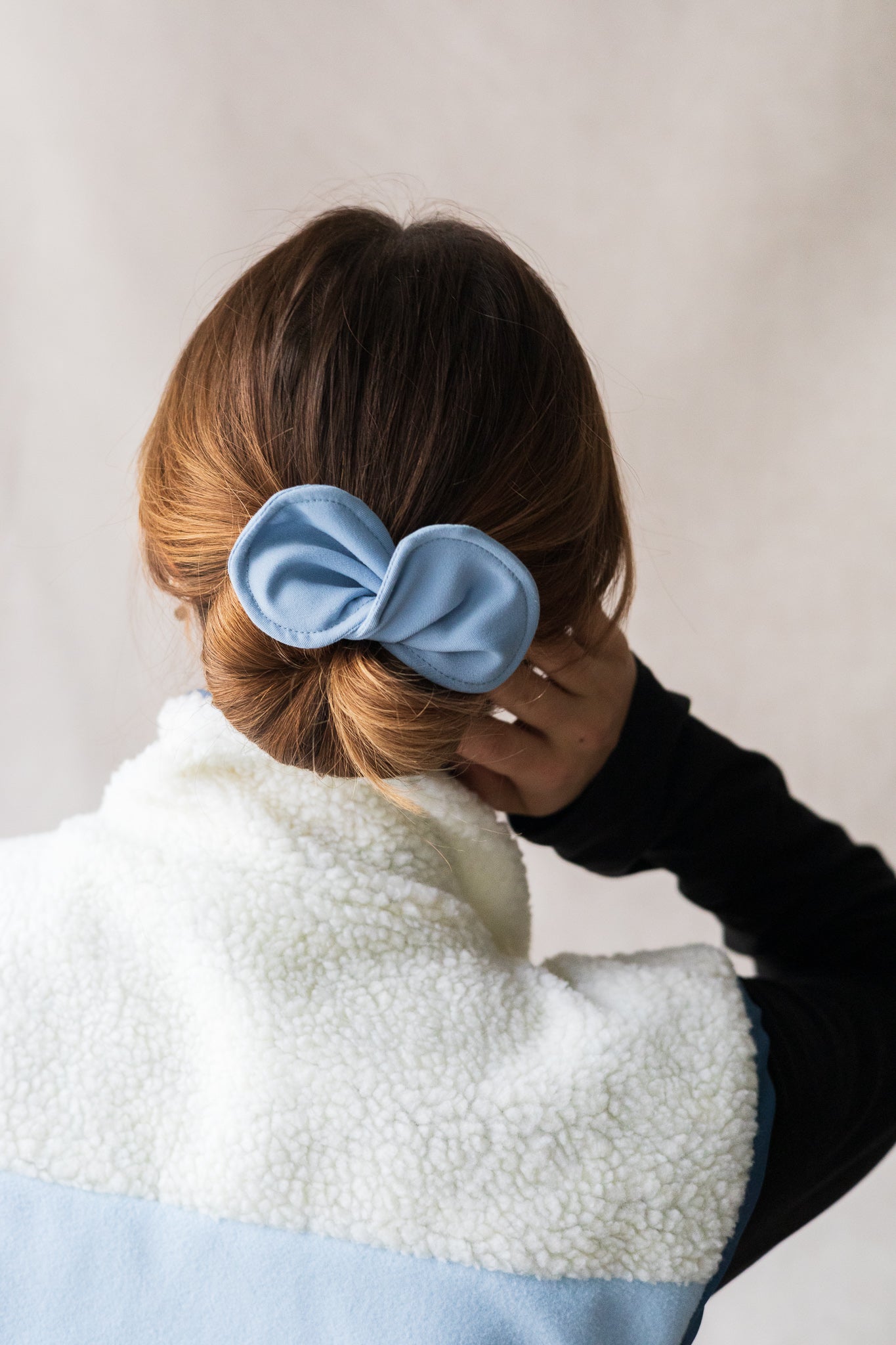 Échantillon - Accessoire à chignon bleu poudré