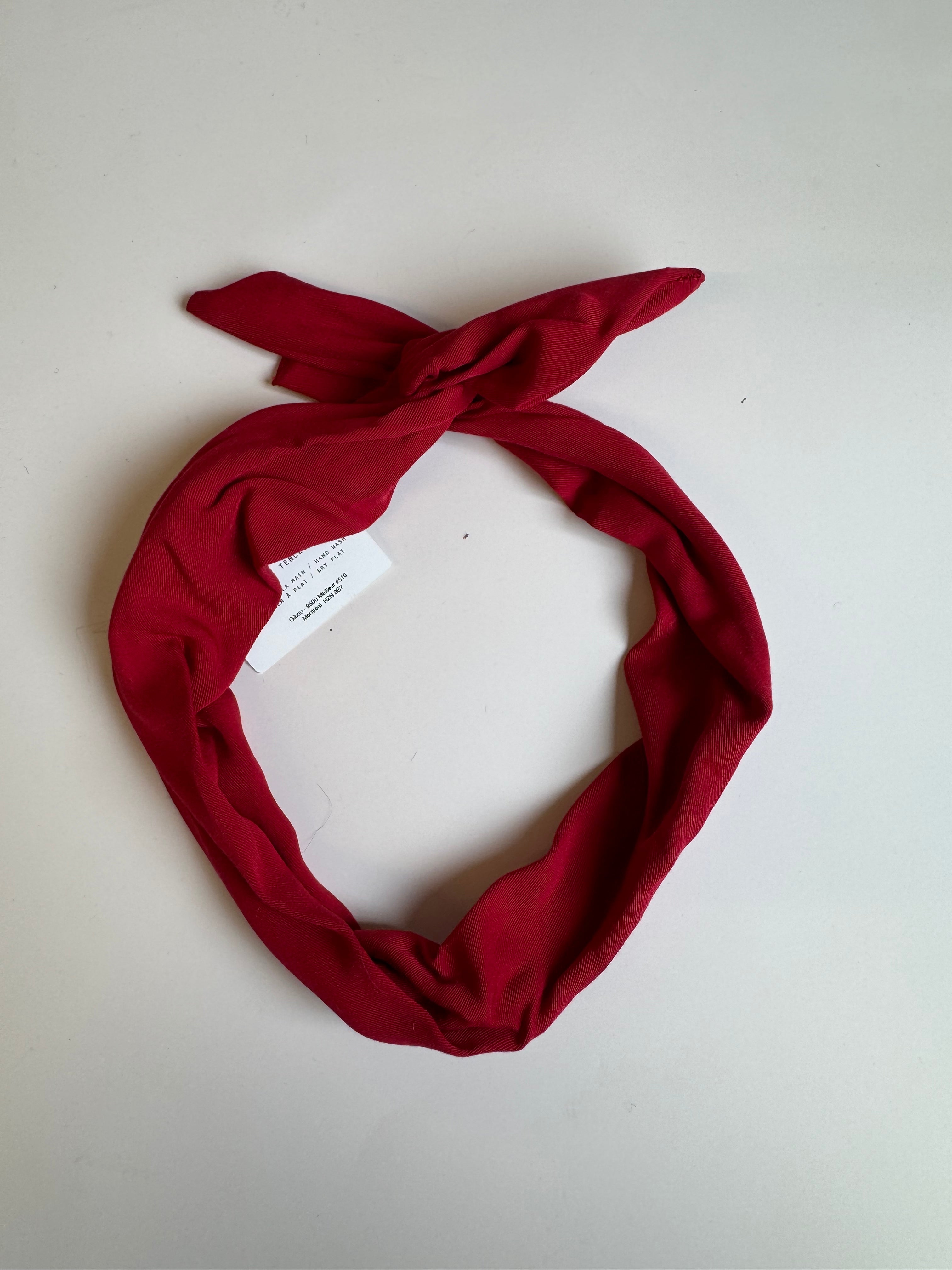 Imparfait - Bandeau à torsader rouge