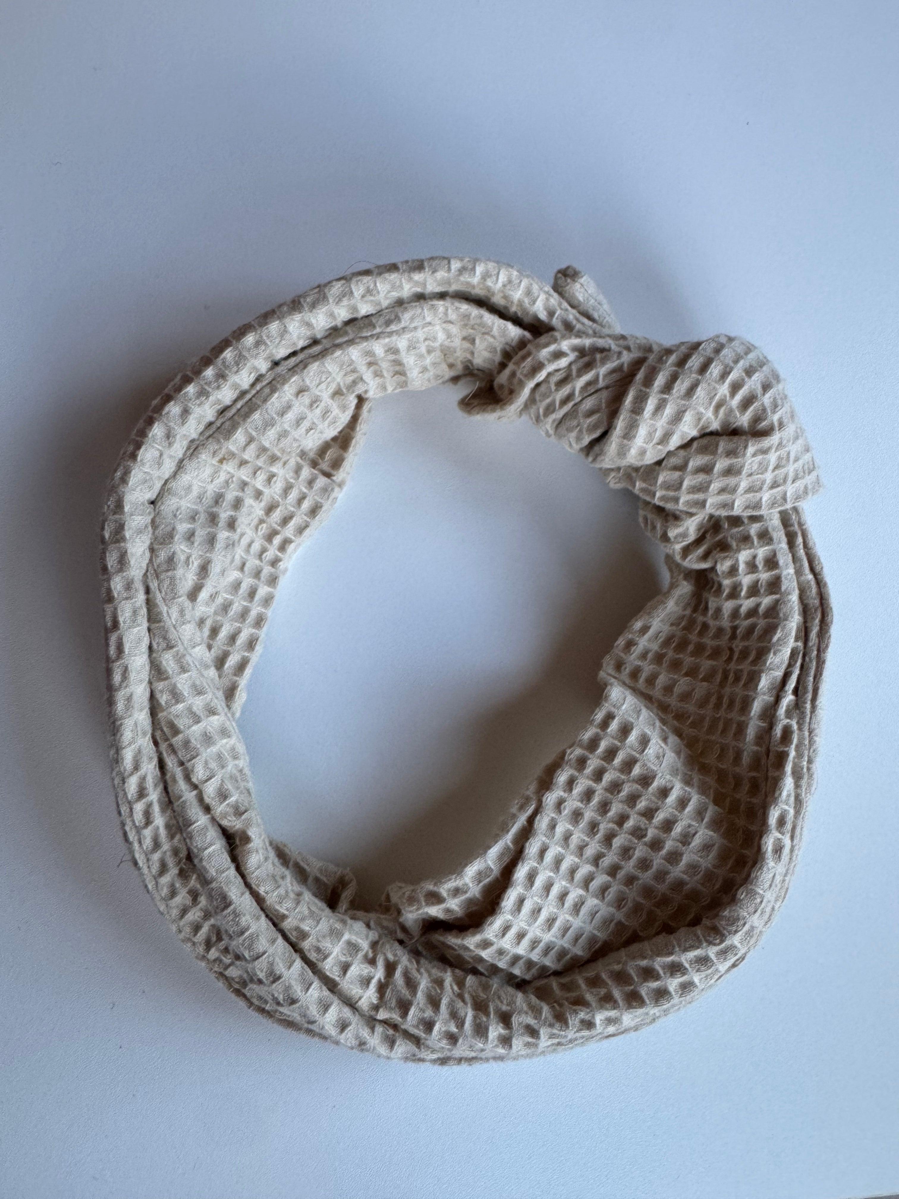 Échantillon - Bandeau XL à torsader gaufré beige