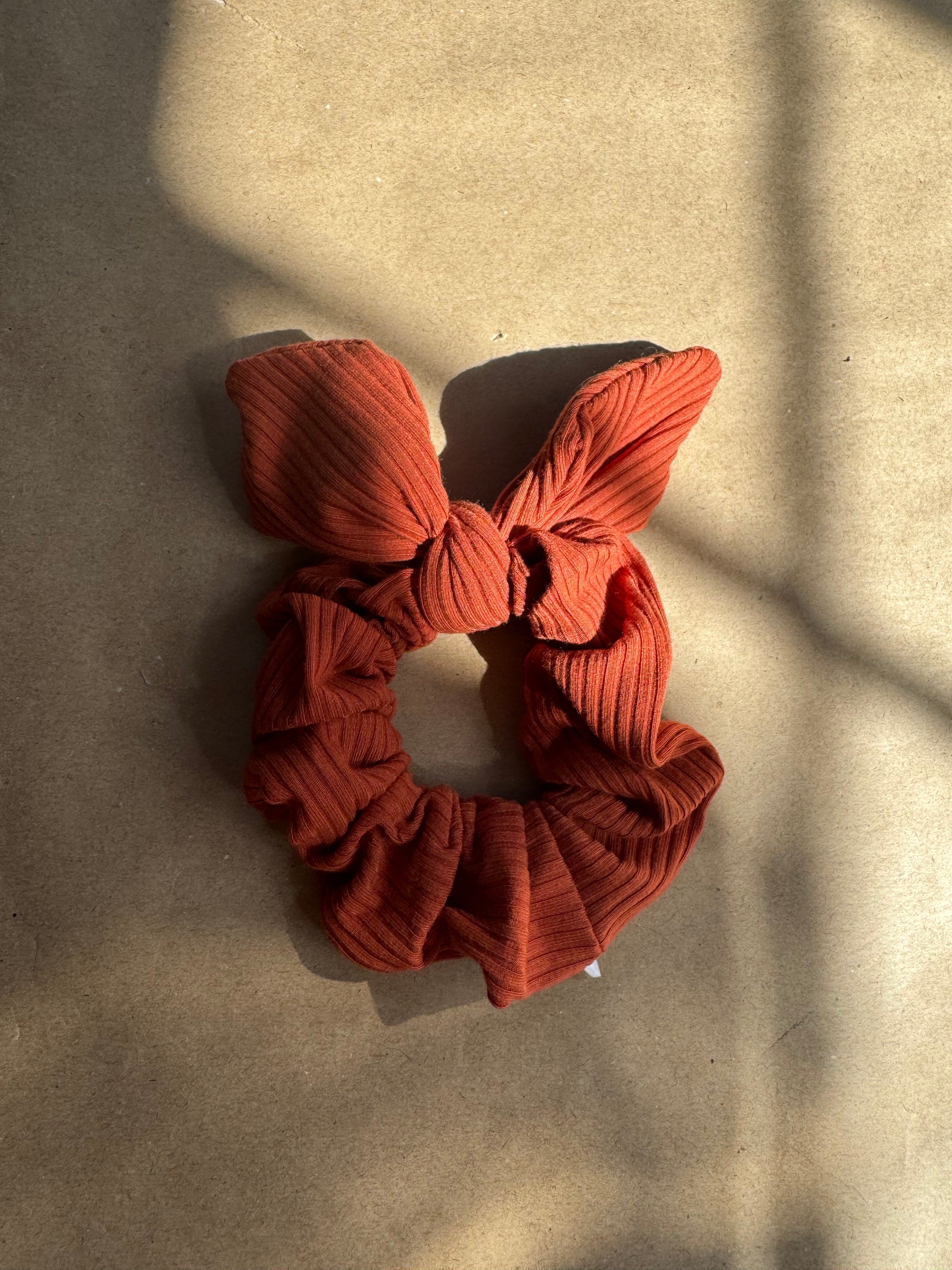 Imparfait - Chouchou bouclé en bambou orange