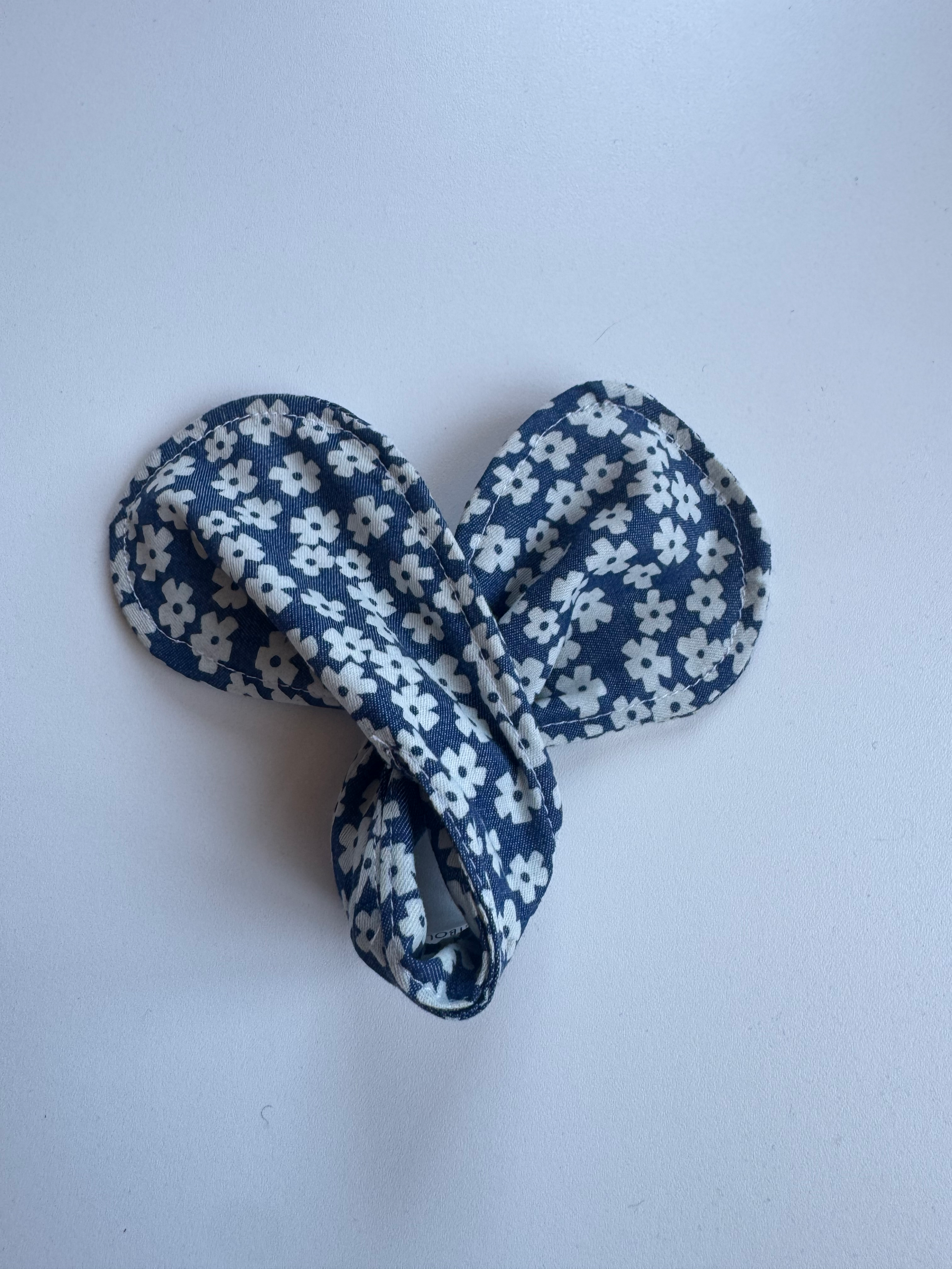 Échantillon - Accessoire à chignon denim floral