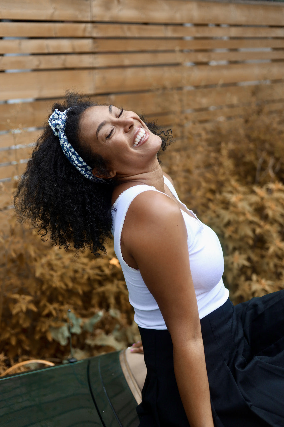 Échantillon - Bandeau noué rouge velours