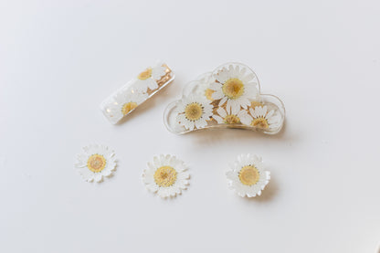 Couvre-bouton de chemise en fleur séchée