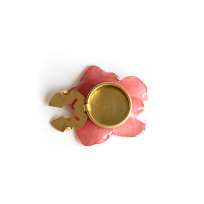 Couvre-bouton de chemise en fleur séchée