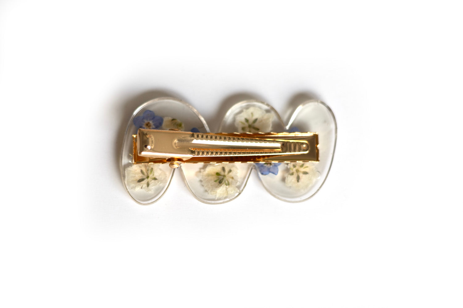 Barrette ondulée avec fleurs séchées