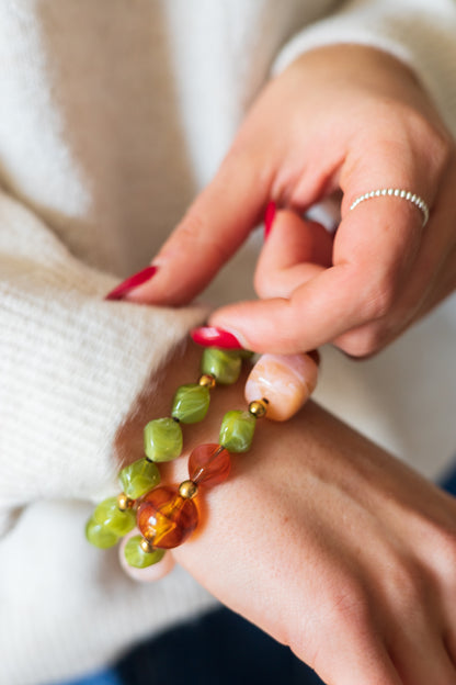 Bracelet de cheveux à petites billes