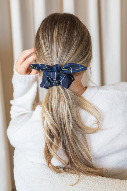 Chouchou tartan bouclé