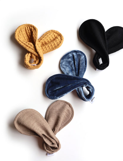 Upcycled fabric deft bun accessory