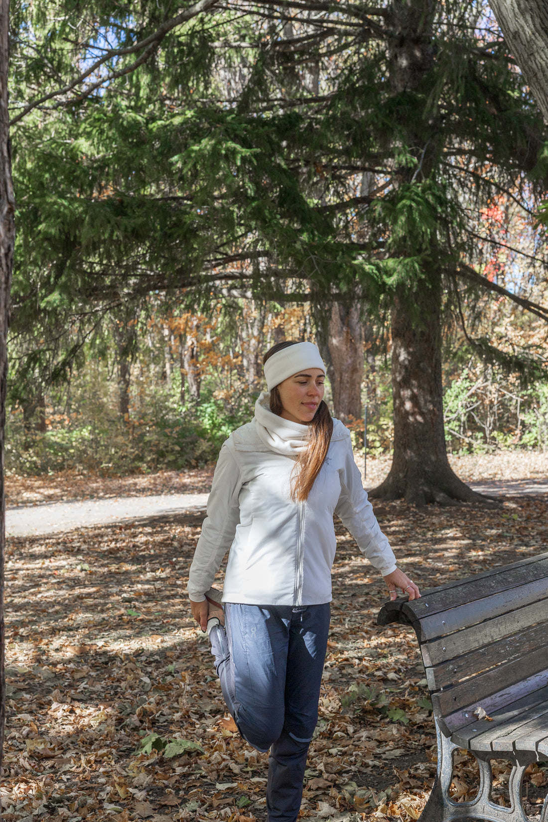 Échantillon - Bandeau en polaire blanc