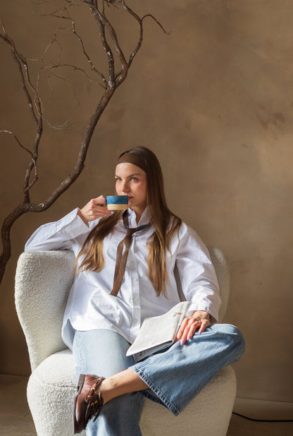 Flat vegan leather headband