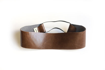Flat vegan leather headband