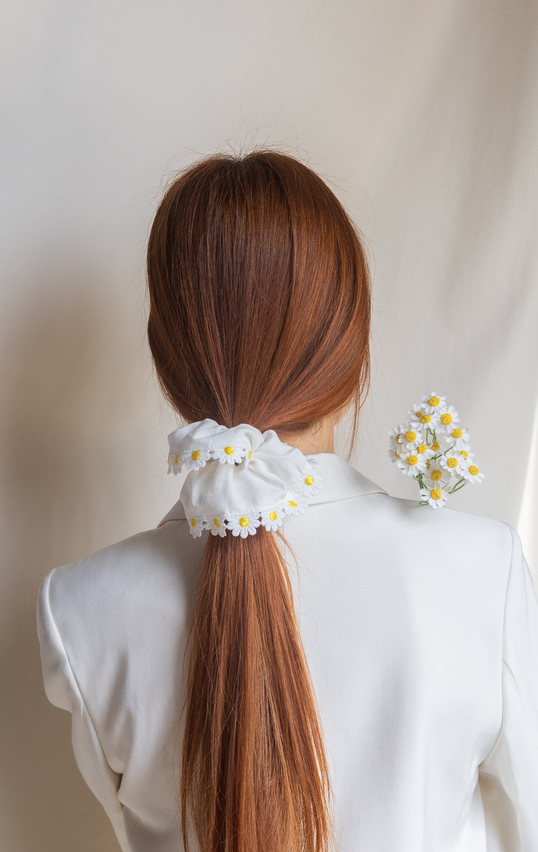 Chouchou à bordure marguerites