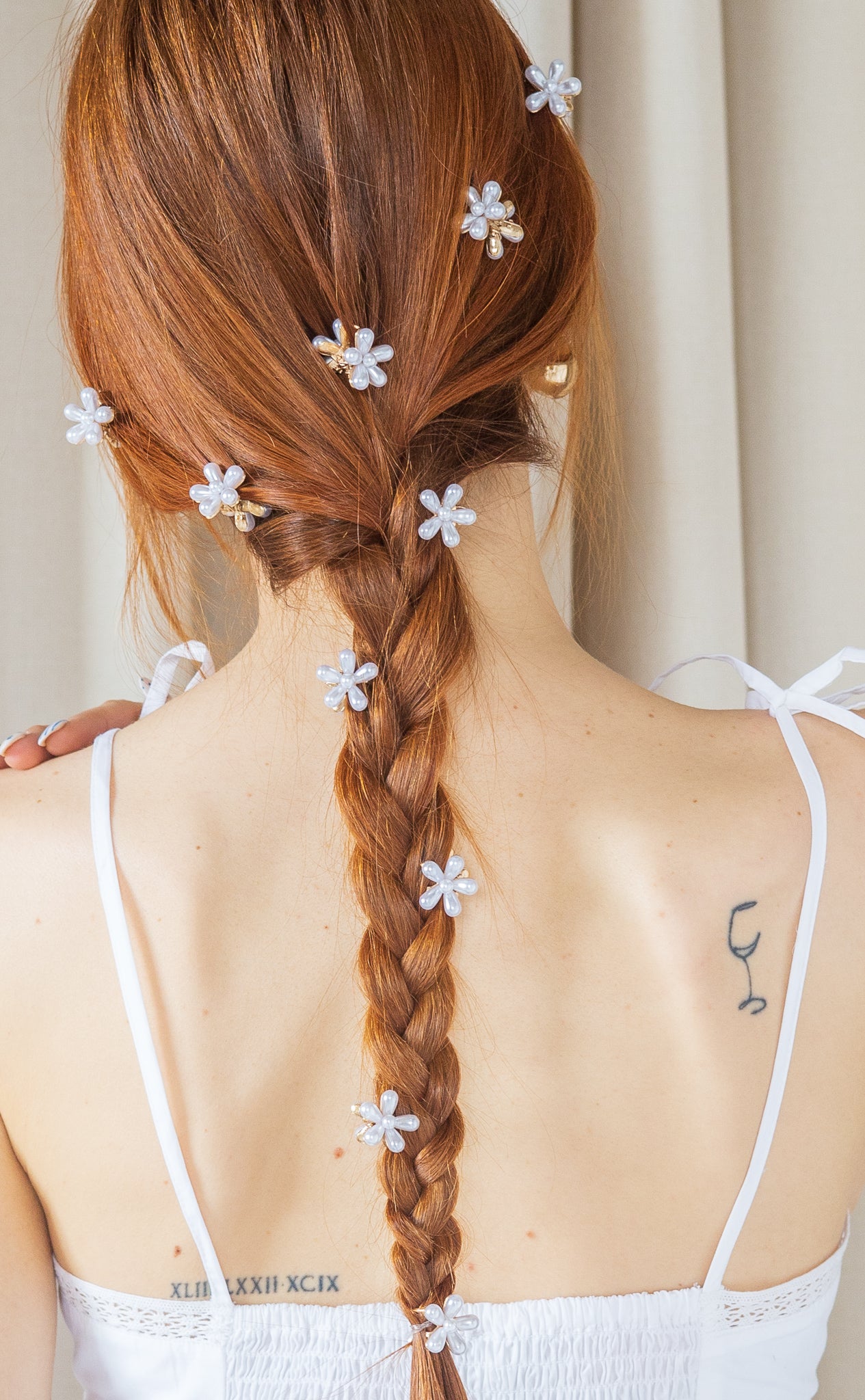 Set of 3 mini daisy clips