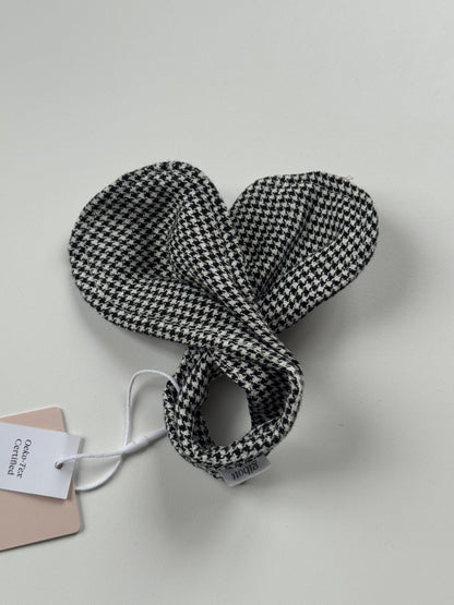 Échantillon - accessoire à chignon tissu petit échiquier