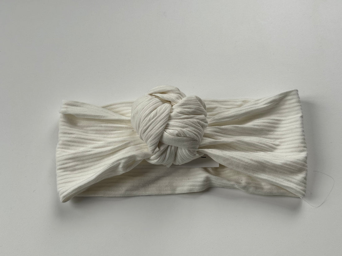 Échantillon - Bandeau à noeud en bambou blanc