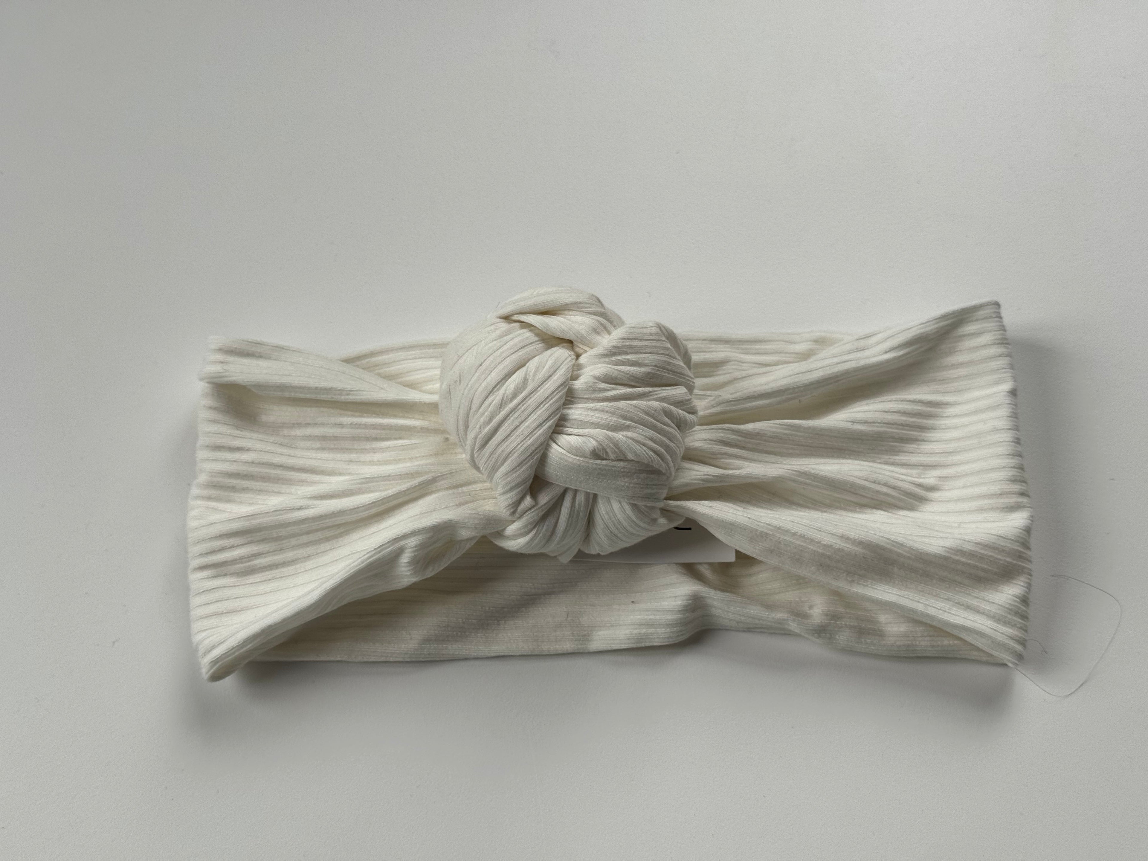 Échantillon - Bandeau à noeud en bambou blanc