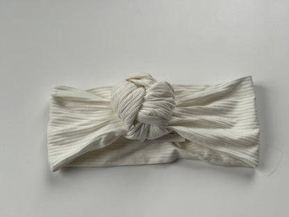 Échantillon - Bandeau à noeud en bambou blanc