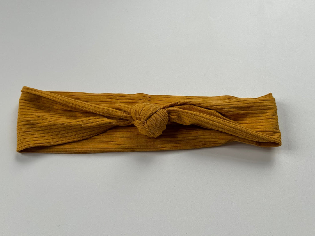Échantillon - Bandeau noué jaune en bambou
