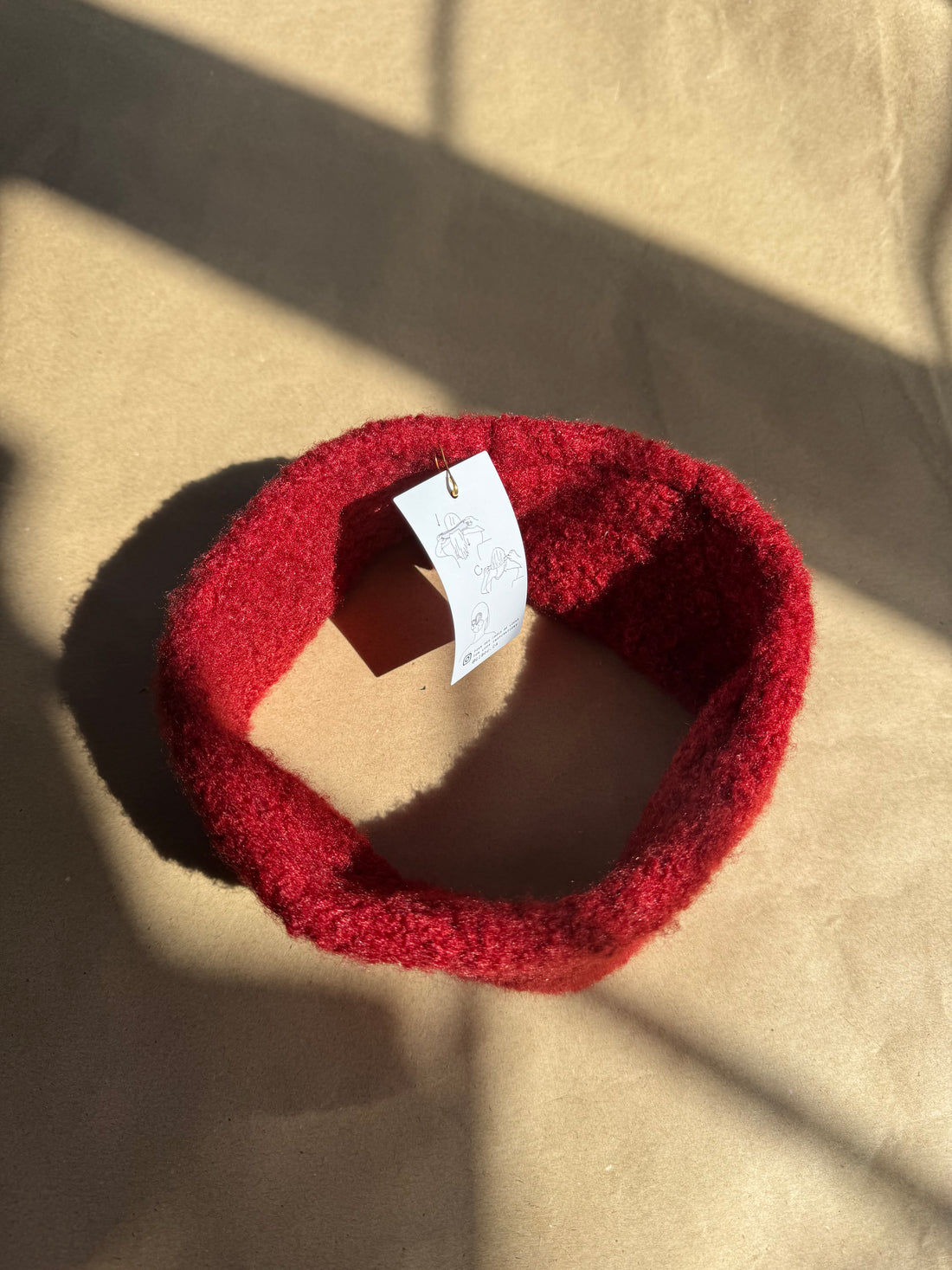 Échantillon - Bandeau rouge en sherpa