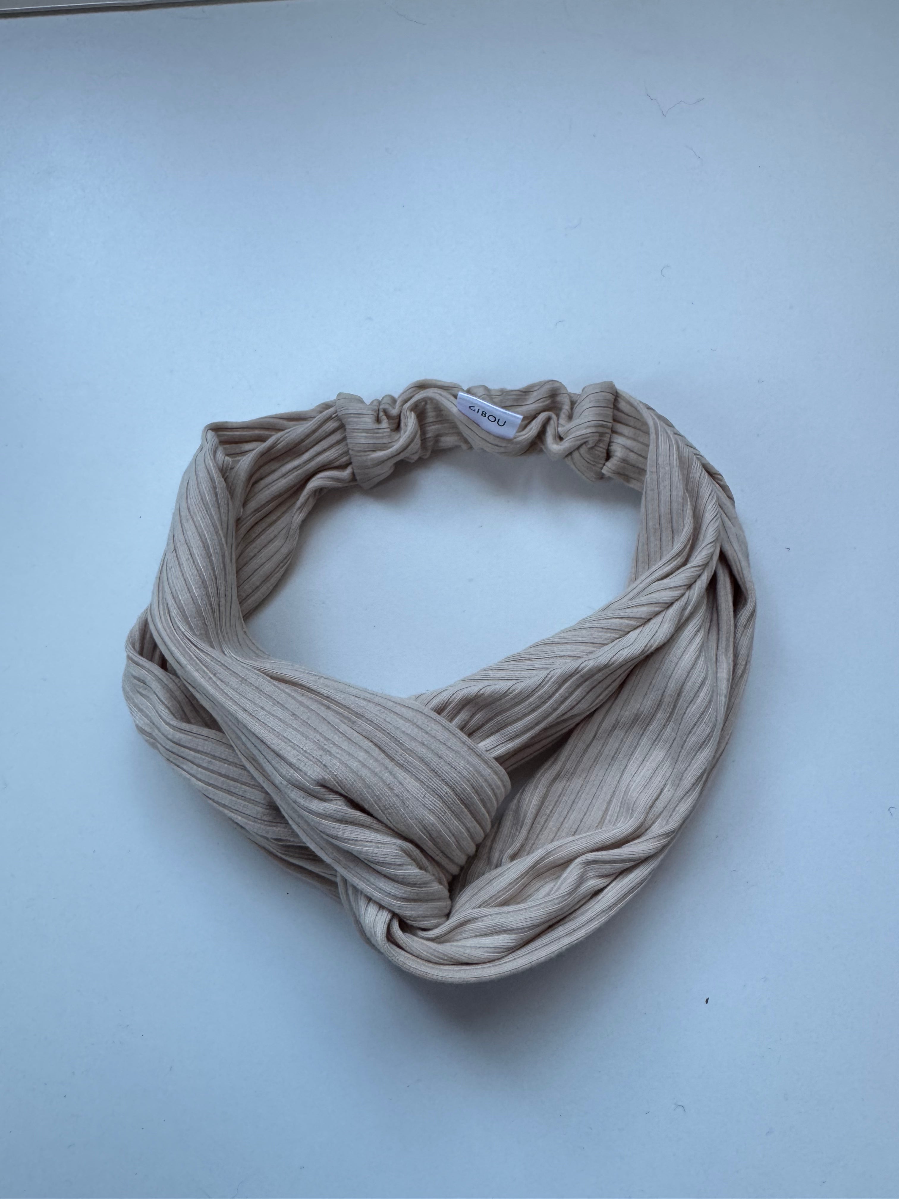 Échantillon - Bandeau croisé en bambou beige