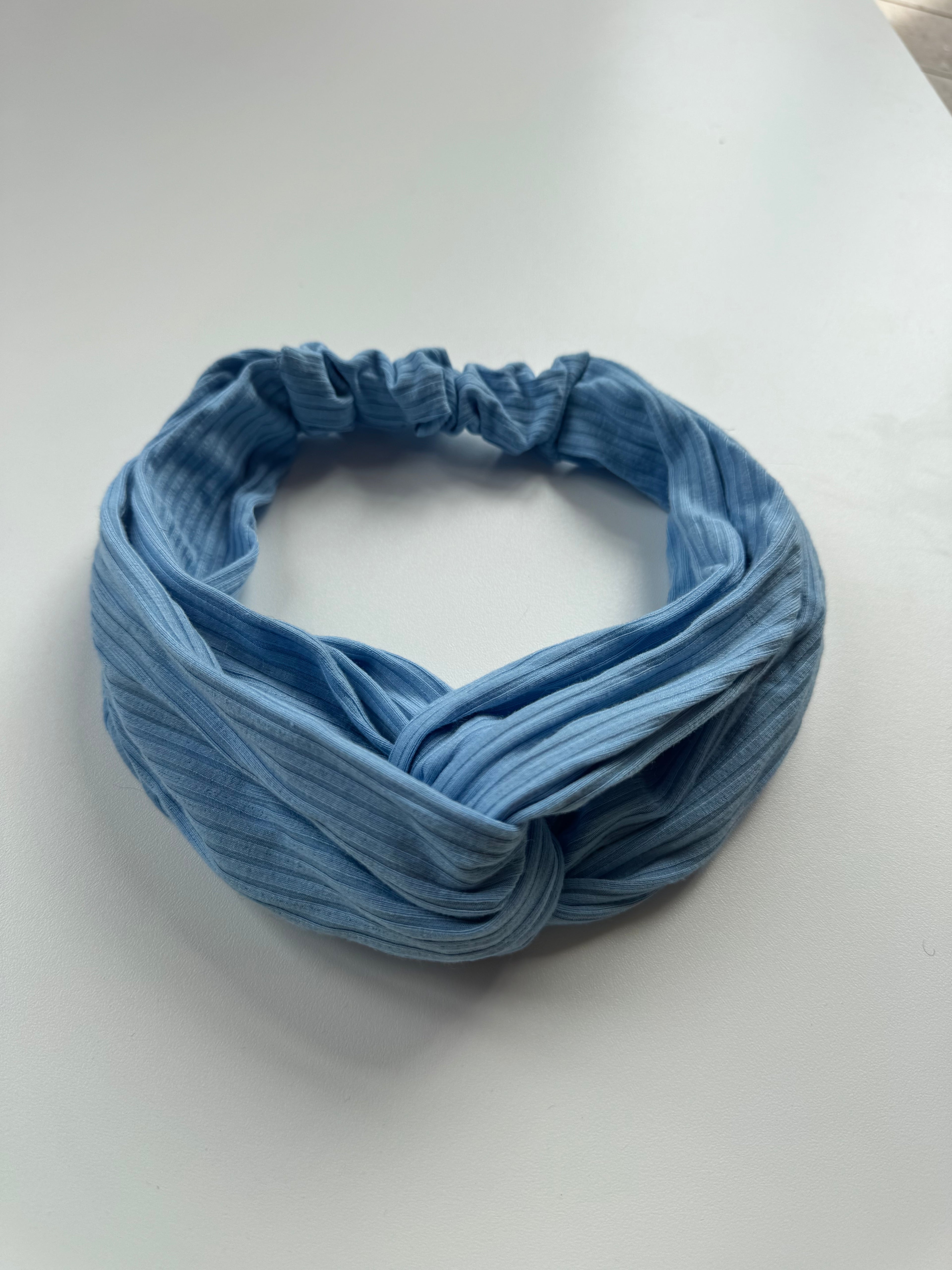 Échantillon - Bandeau croisé bleu en bambou